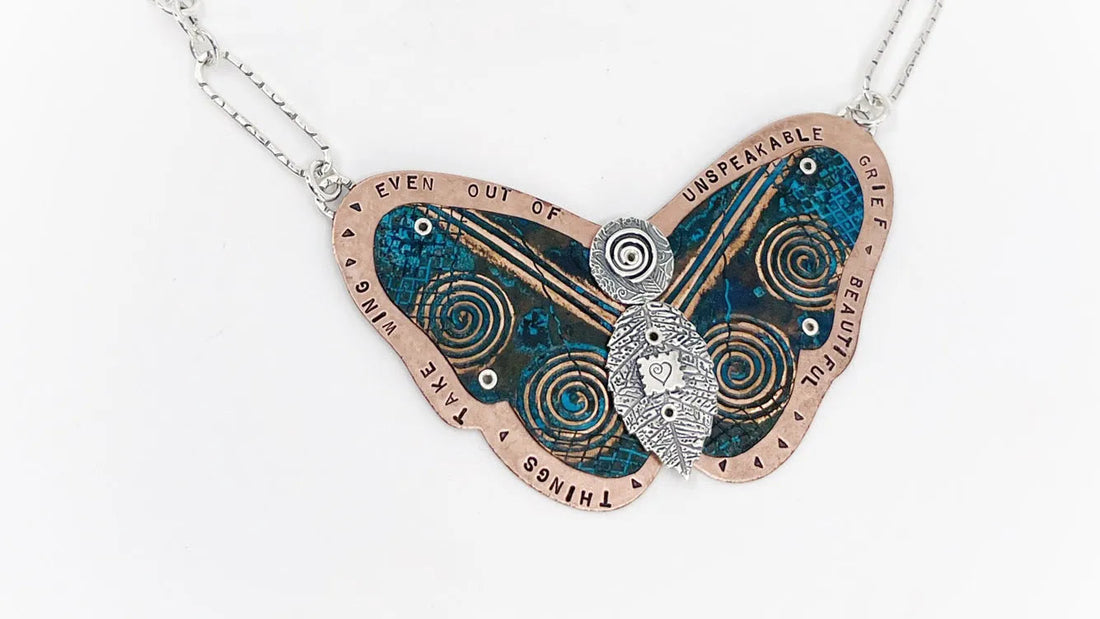 Kristin Christopher One-of-a-kind Copper Patina butterfly necklace