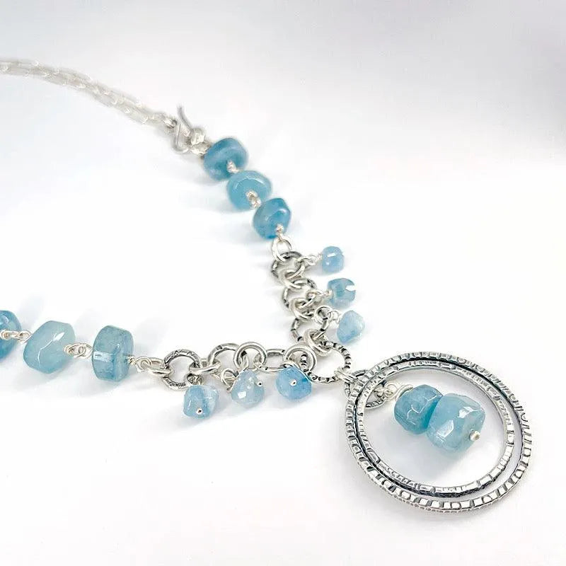 Sterling Silver and Aquamarine Necklace - Kristin Christopher