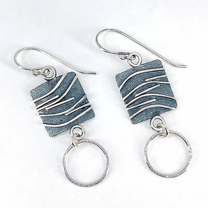 Sterling Silver and Patina Earrings - Kristin Christopher