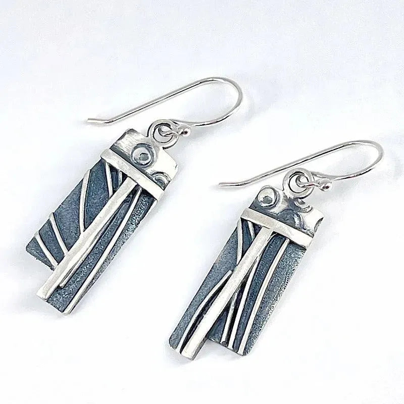 Sterling Silver and Patina Earrings - Kristin Christopher