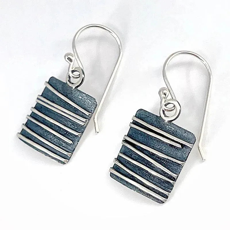 Sterling Silver and Patina Earrings - Kristin Christopher