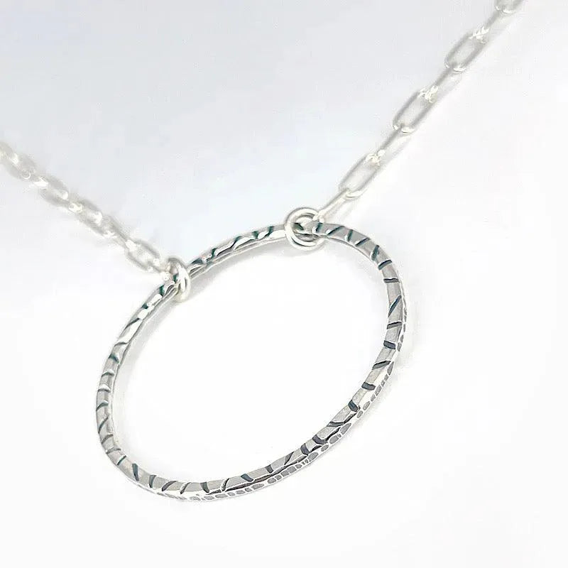 Sterling Silver Circle Necklace - Kristin Christopher