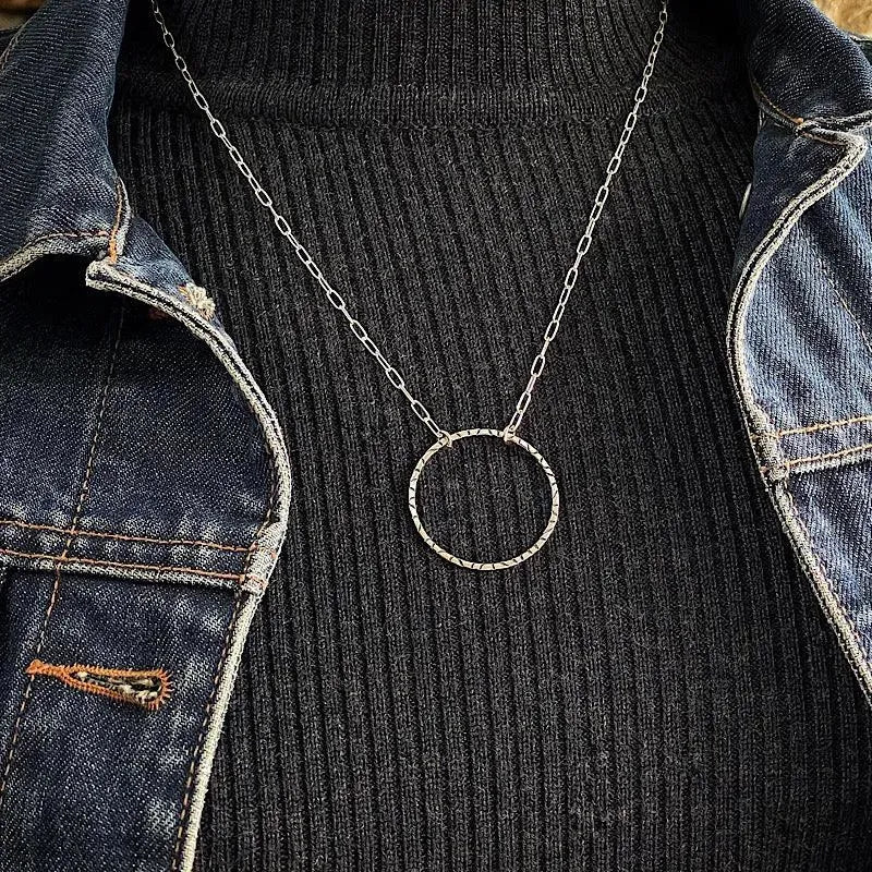 Sterling Silver Circle Necklace - Kristin Christopher