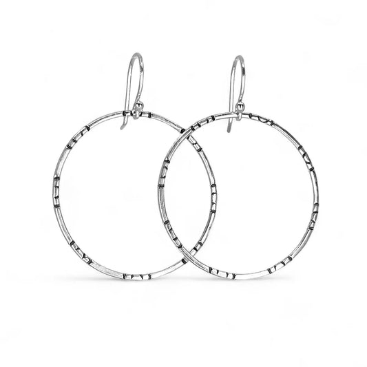 Sterling Silver Hoop Earrings - Large