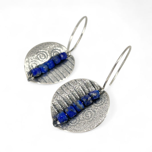 Sterling Silver Earrings with Lapis Lazuli