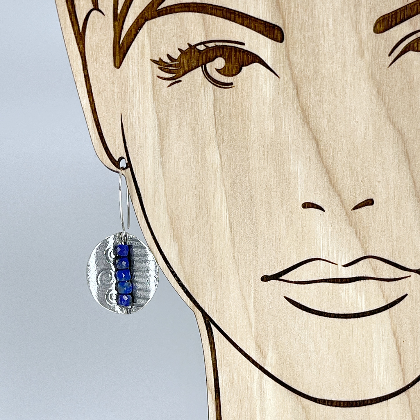 Sterling Silver Earrings with Lapis Lazuli