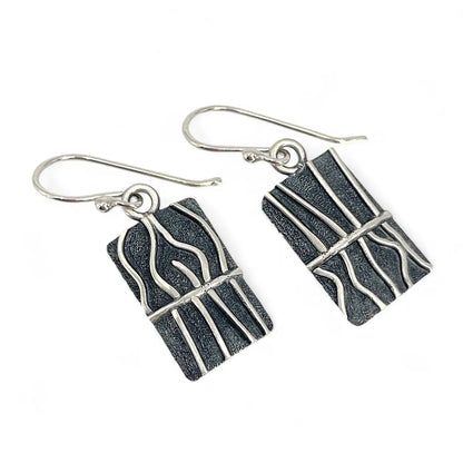 Sterling Silver and Patina Earrings