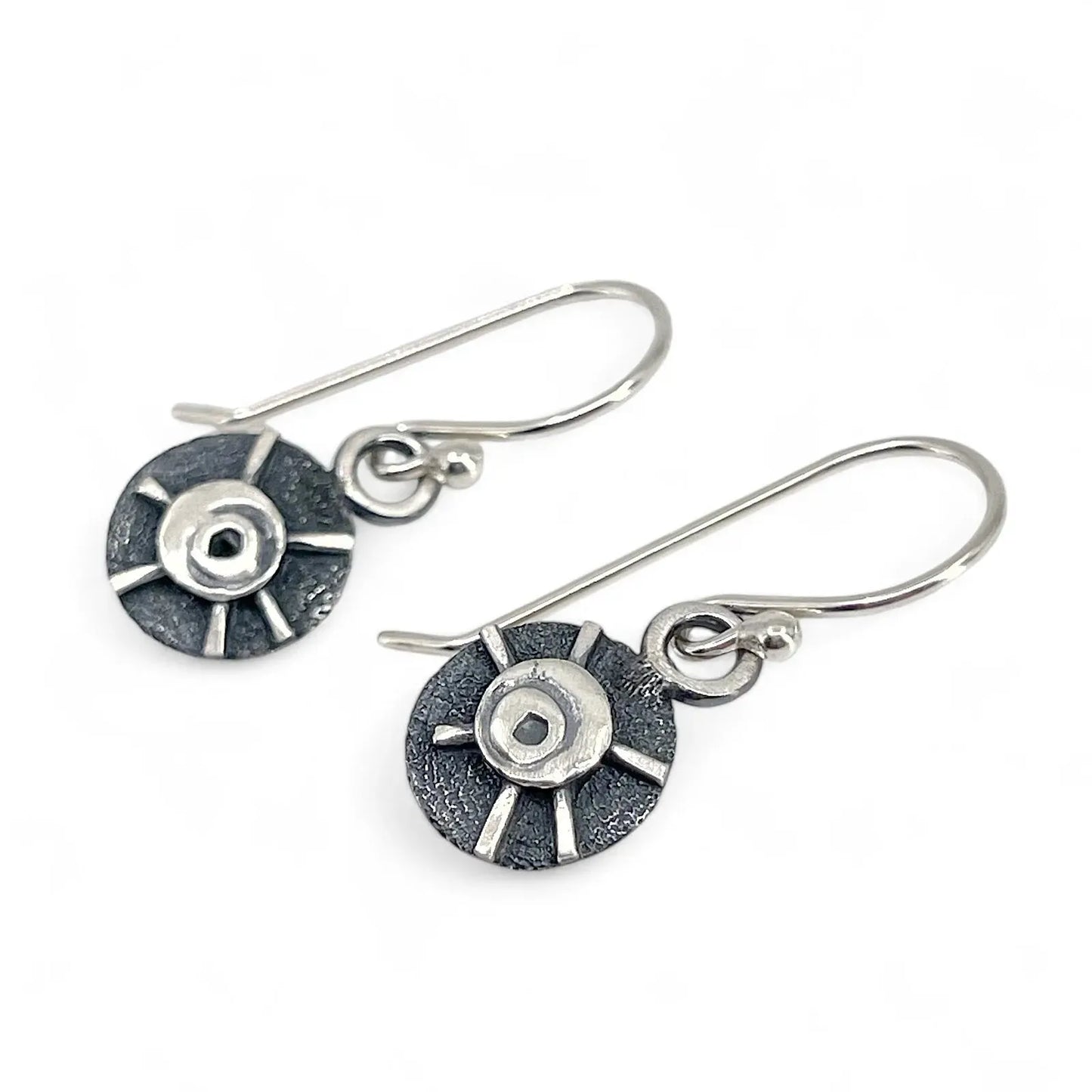 Sterling Silver and Patina Earrings