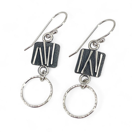 Sterling Silver and Patina Earrings