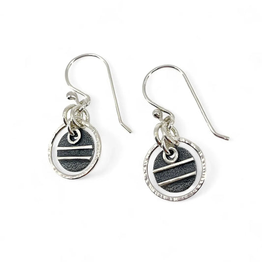 Sterling Silver and Patina Earrings