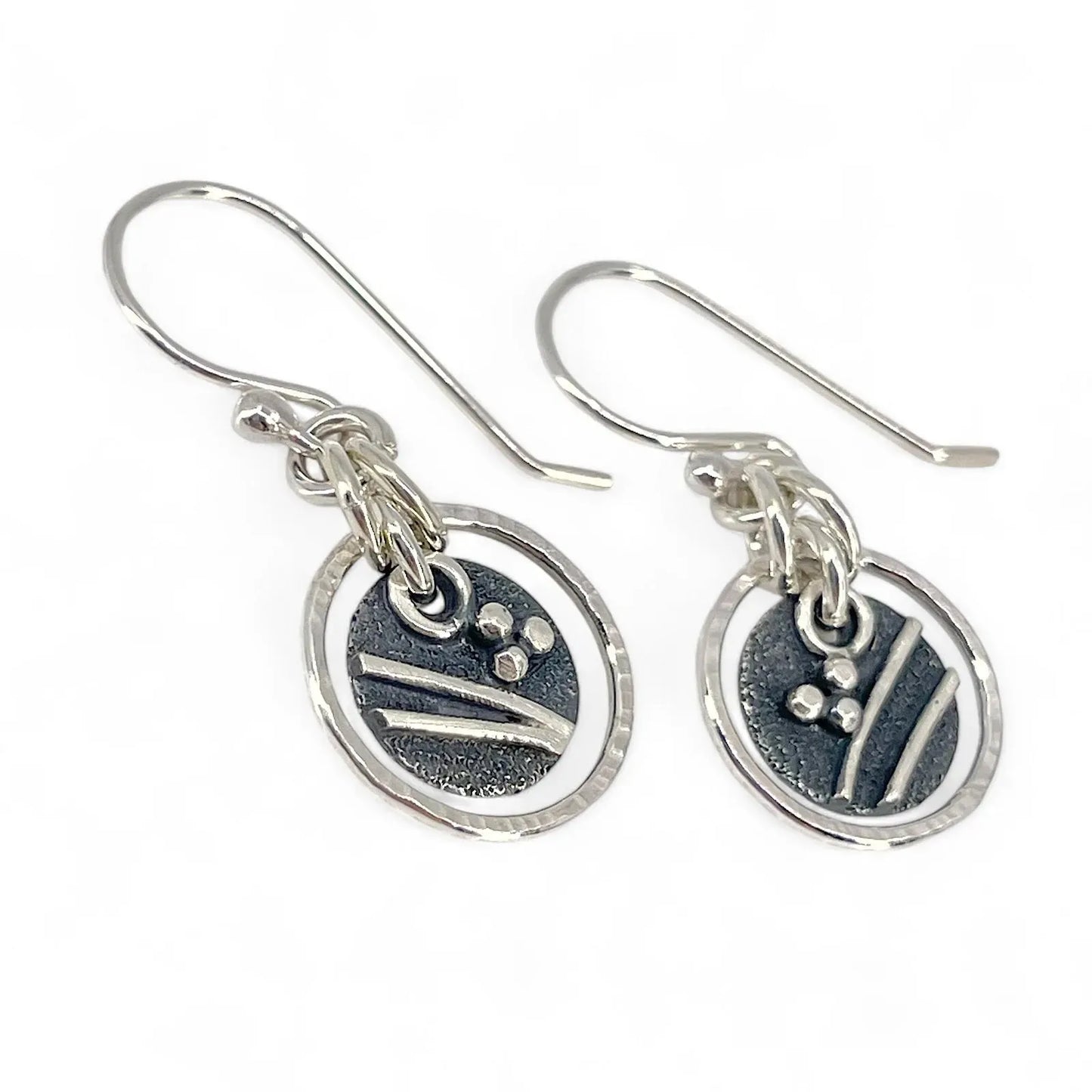 Sterling Silver and Patina Earrings