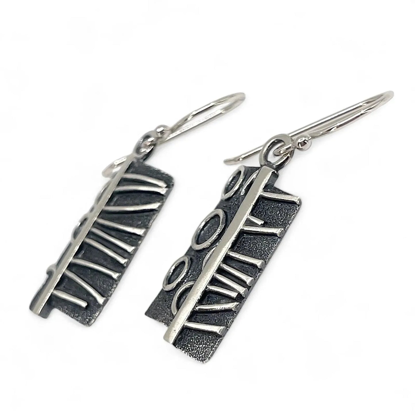 Sterling Silver and Patina Earrings