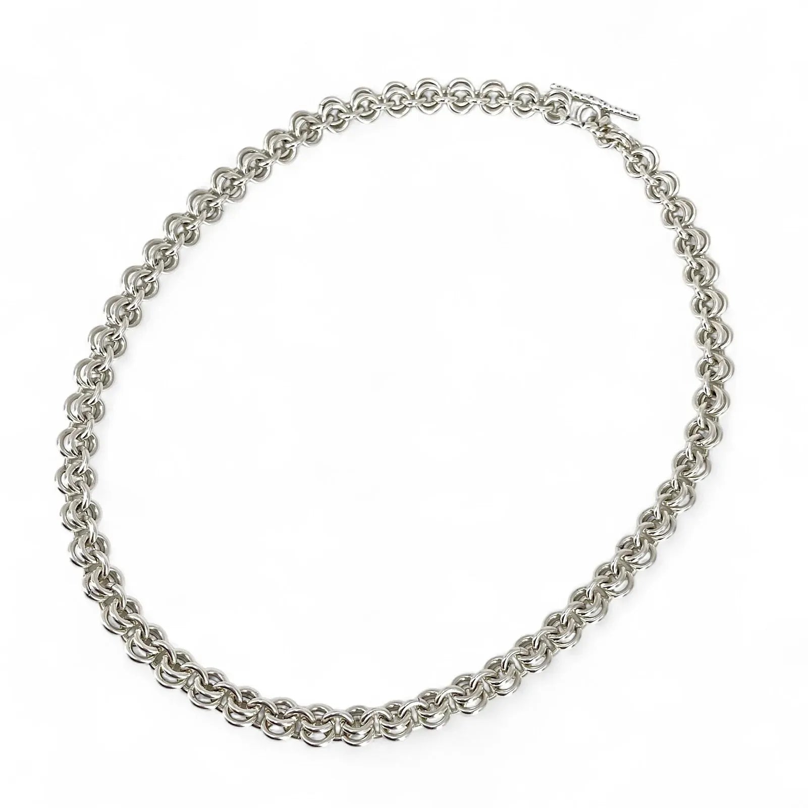 Kristin Christopher Sterling Silver Single Double Round Chain - full view