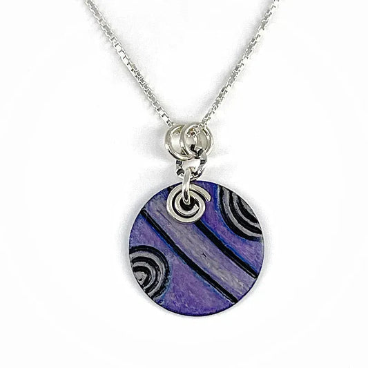 Purple Copper and Sterling Silver Necklace - Kristin Christopher