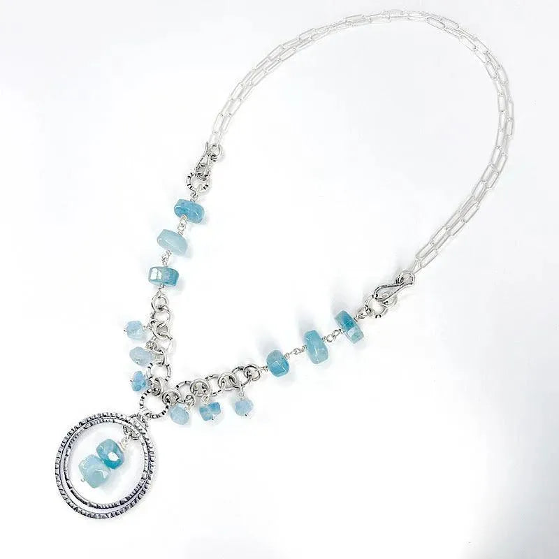 Sterling Silver and Aquamarine Necklace - Kristin Christopher