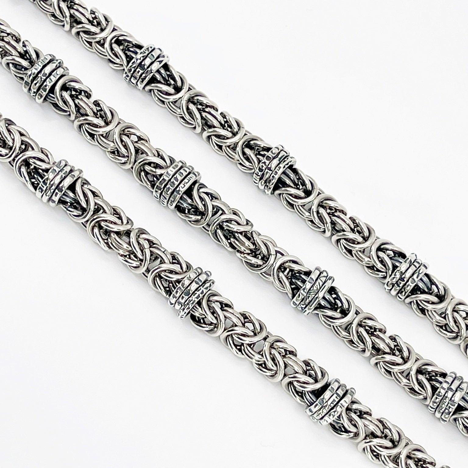 Sterling Silver Byzantine Chainmail Bracelet