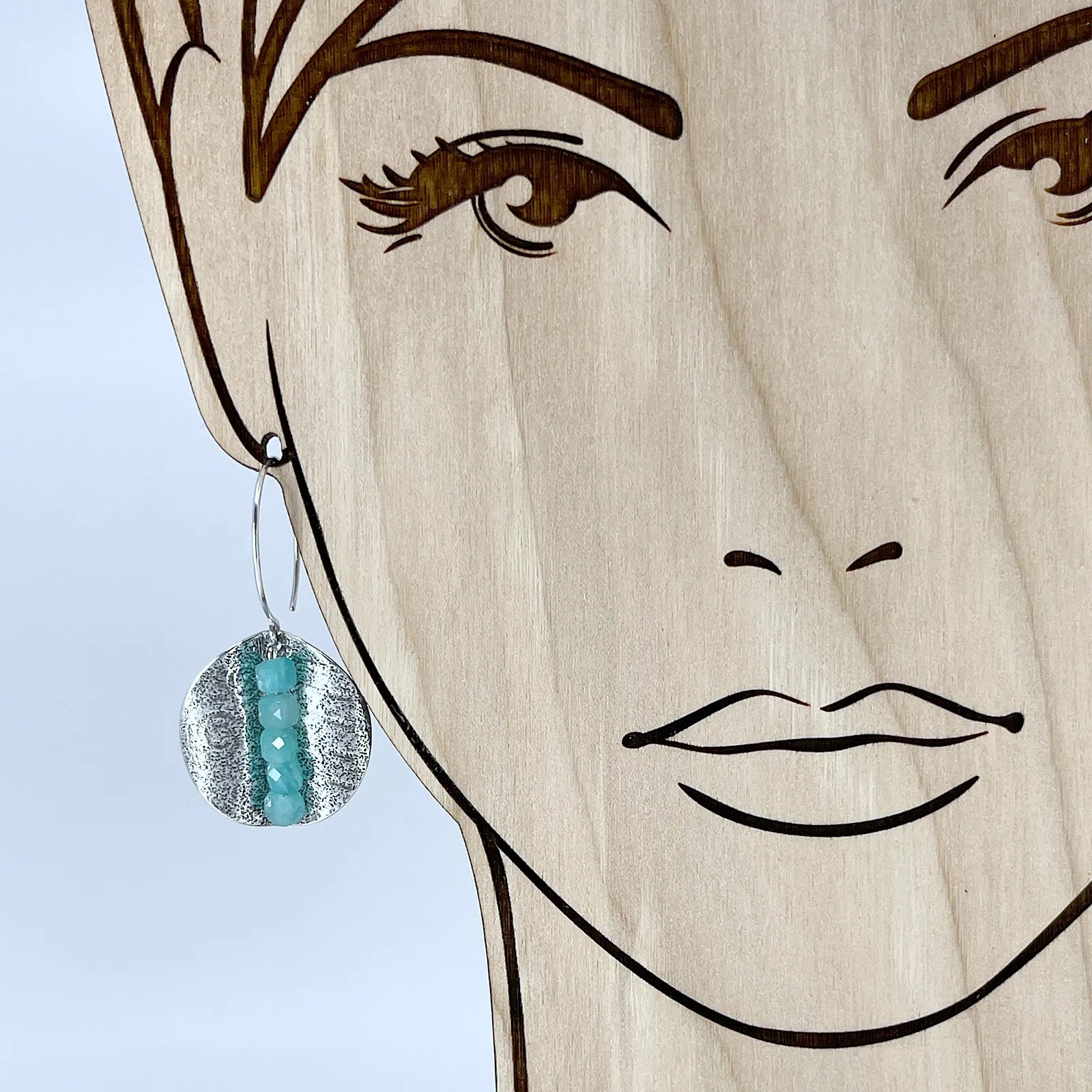 Sterling Silver Earrings with Amazonite - Kristin Christopher