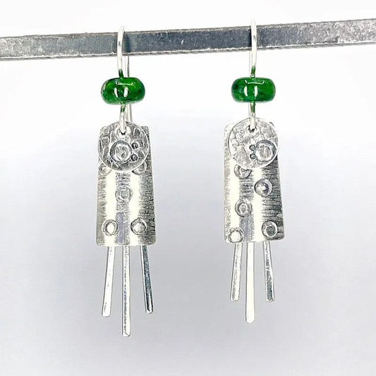 Sterling Silver Earrings with Chrome Diopside - Kristin Christopher