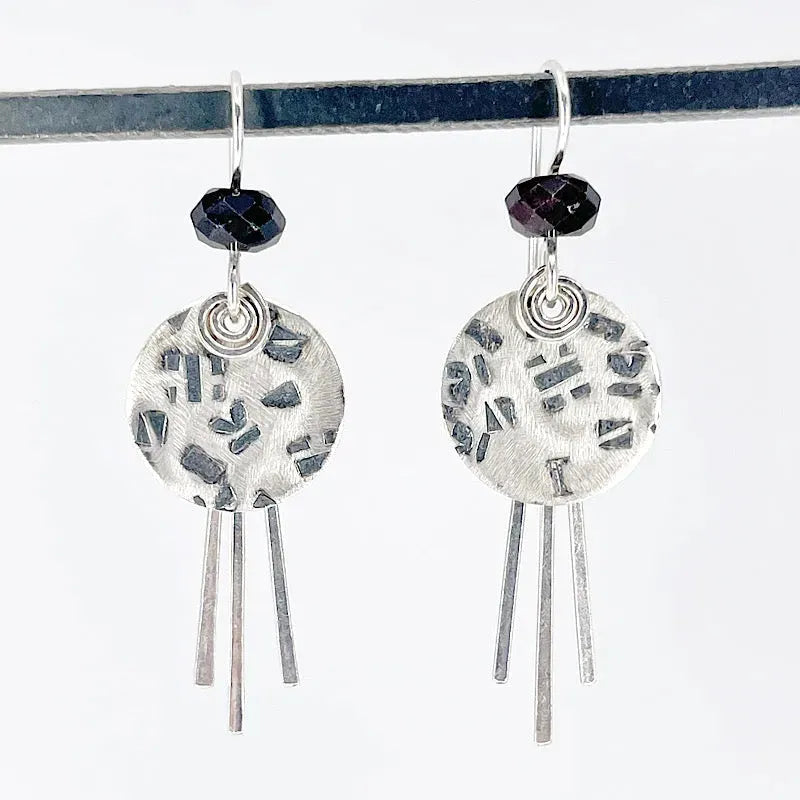 Sterling Silver Earrings with Garnet - Kristin Christopher