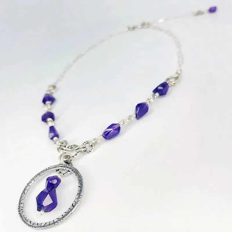 Sterling Silver Necklace with Amethyst - Kristin Christopher