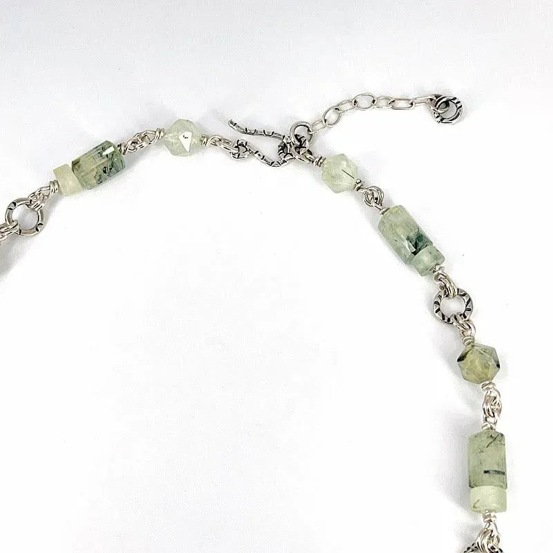 Sterling Silver Necklace with Prehnite - Kristin Christopher