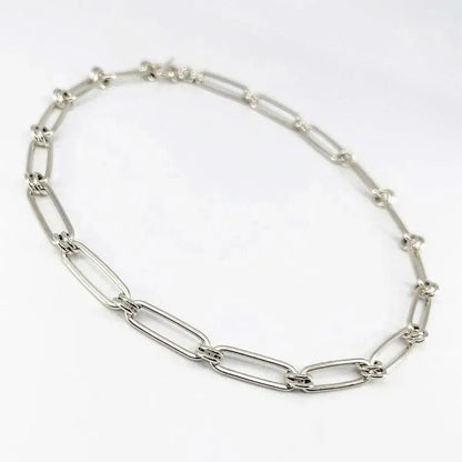 Sterling Silver Oval Link Necklace - Kristin Christopher