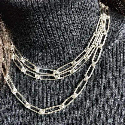 Sterling Silver Oval Link Necklace - Kristin Christopher