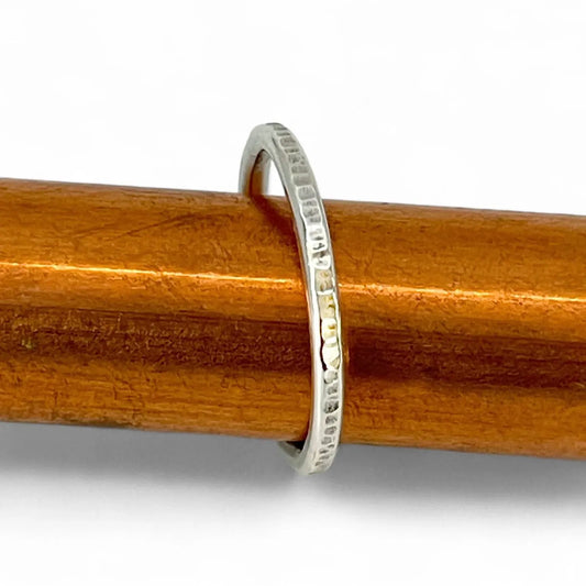 Sterling Silver Stacking Ring - Hammered - Kristin Christopher