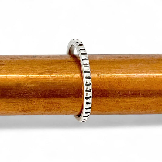 Sterling Silver Stacking Ring - Lines - Kristin Christopher